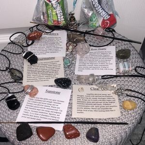 Crystal healing necklace